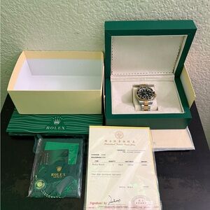 Rolex Men's Watch - Black and Gold Dial